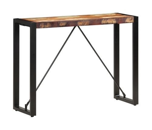 vidaXL Mesa consola de madera maciza reciclada 110x35x76 cm