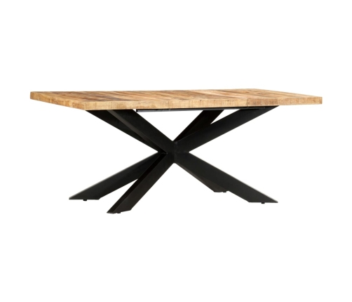 Mesa de comedor madera maciza de mango rugosa 180x90x76 cm