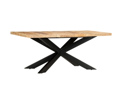 Mesa de comedor madera maciza de mango rugosa 180x90x76 cm