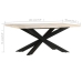 Mesa de comedor madera maciza de mango blanqueada 180x90x76 cm