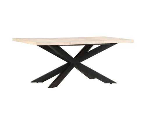 Mesa de comedor madera maciza de mango blanqueada 180x90x76 cm