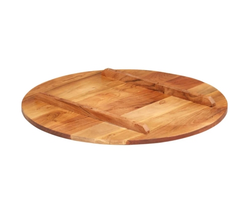 Tablero de mesa redonda madera maciza de acacia 15-16 mm 60 cm