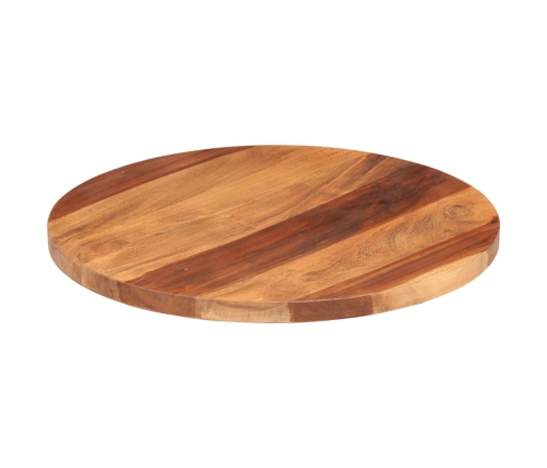 Tablero de mesa redonda madera maciza de acacia 25-27 mm 50 cm