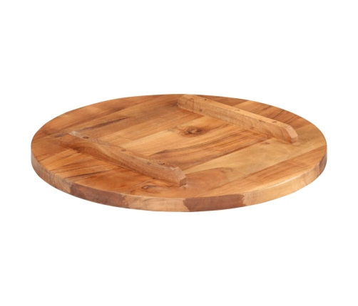 Tablero de mesa redonda madera maciza de acacia 25-27 mm 50 cm