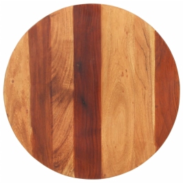 Tablero de mesa redonda madera maciza de acacia 25-27 mm 60 cm