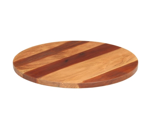 Tablero de mesa redonda madera maciza de acacia 25-27 mm 60 cm