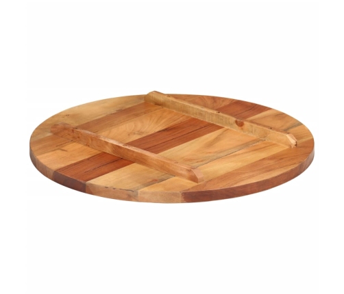 Tablero de mesa redonda madera maciza de acacia 25-27 mm 60 cm