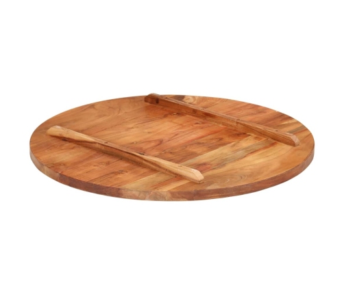 Tablero de mesa redonda madera maciza de acacia 25-27 mm 70 cm