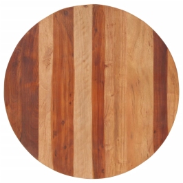 Tablero de mesa redonda madera maciza de acacia 25-27 mm 80 cm