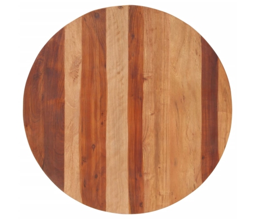 Tablero de mesa redonda madera maciza de acacia 25-27 mm 80 cm