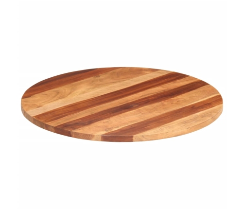 Tablero de mesa redonda madera maciza de acacia 25-27 mm 80 cm