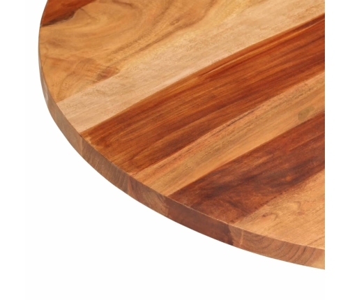 Tablero de mesa redonda madera maciza de acacia 25-27 mm 80 cm