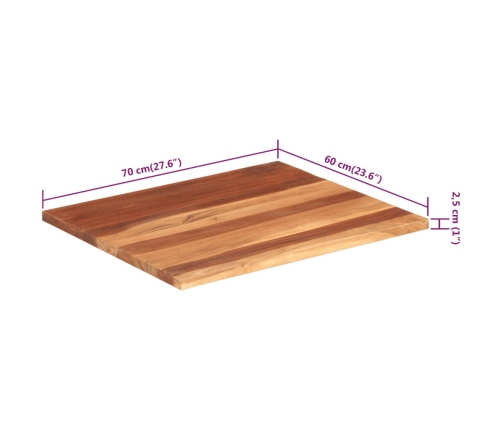 Tablero de mesa madera maciza de acacia 25-27 mm 60x70 cm