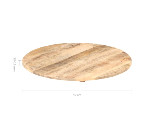 Superficie de mesa redonda madera maciza de mango 15-16 mm 40cm