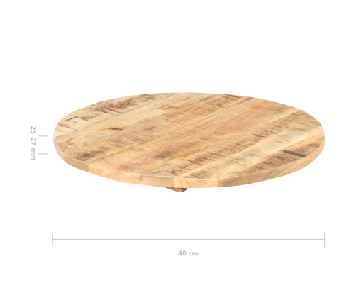 Superficie de mesa redonda madera maciza de mango 25-27 mm 40cm