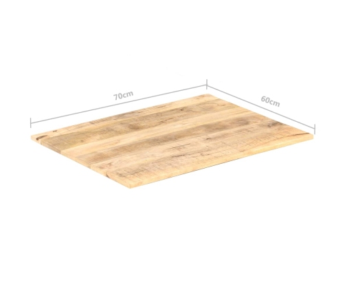 Superficie de mesa madera maciza de mango 15-16 mm 70x60 cm