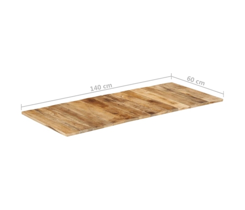 Tablero de mesa madera maciza de mango 15-16 mm 140x60 cm