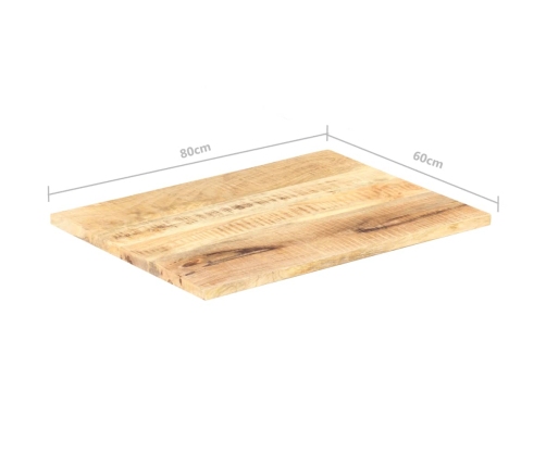 Superficie de mesa madera maciza de mango 25-27 mm 80x60 cm