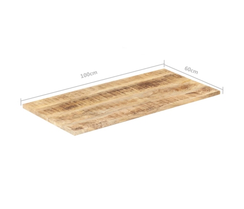 Tablero de mesa madera maciza de mango 25-27 mm 100x60 cm