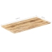 Tablero de mesa madera maciza de mango 25-27 mm 100x60 cm