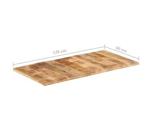 Tablero de mesa madera maciza de mango 25-27 mm 120x60 cm