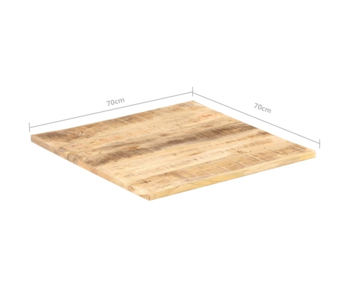 Superficie de mesa madera maciza de mango 25-27 mm 70x70 cm