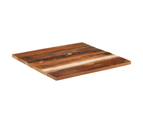 Tablero mesa cuadrada madera reciclada maciza 70x70 cm 25-27 mm