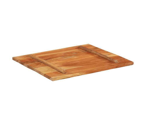 Tablero de mesa rectangular madera maciza 70x80 cm 25-27 mm