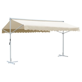 Toldo de pie independiente color crema 600x300 cm