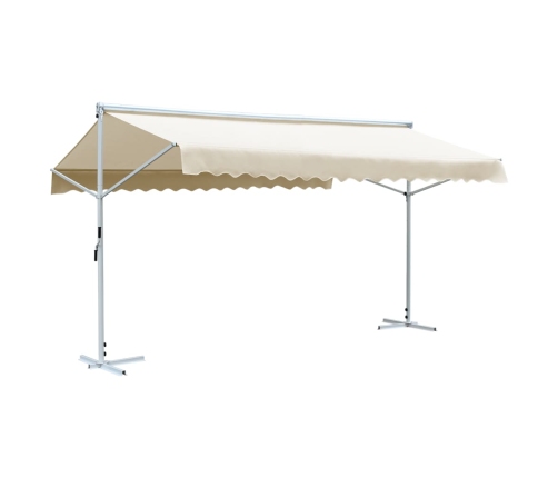 Toldo de pie independiente color crema 600x300 cm