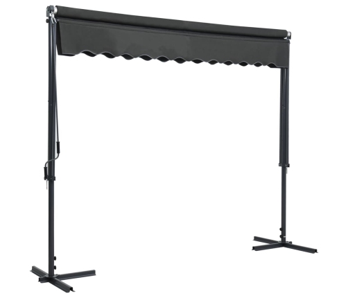 Toldo de pie independiente gris antracita 300x300 cm