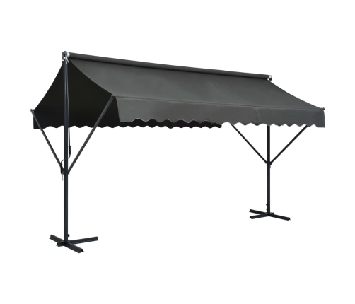 Toldo de pie independiente gris antracita 400x300 cm