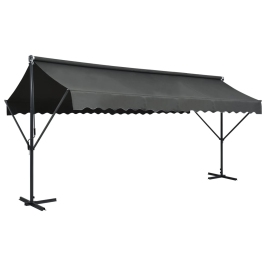 Toldo de pie independiente gris antracita 500x300 cm