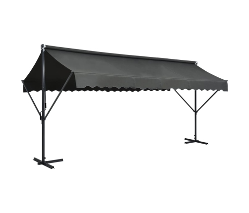 Toldo de pie independiente gris antracita 500x300 cm