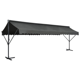 Toldo de pie independiente gris antracita 600x300 cm