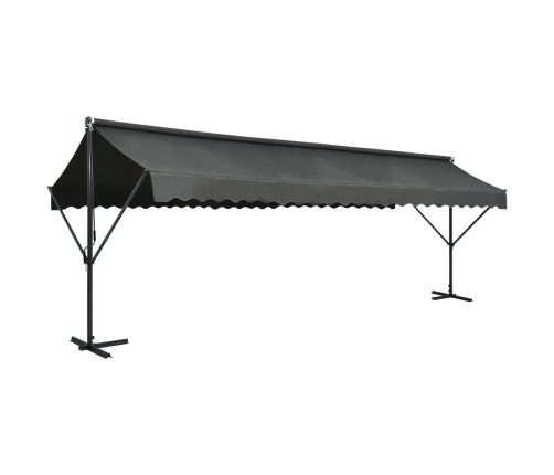 Toldo de pie independiente gris antracita 600x300 cm