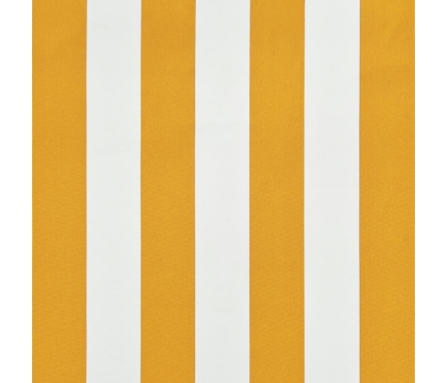 Toldo retráctil amarillo y blanco 100x150 cm