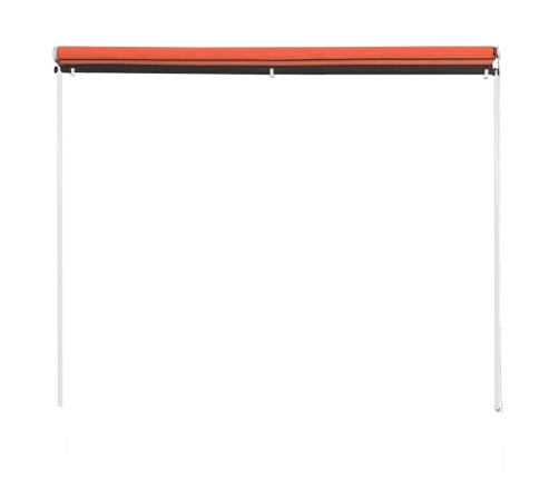 Toldo retráctil naranja y marrón 150x150 cm