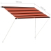 Toldo retráctil naranja y marrón 150x150 cm