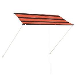 Toldo retráctil naranja y marrón 250x150 cm