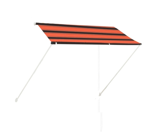 Toldo retráctil naranja y marrón 250x150 cm