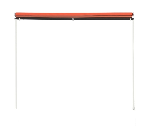 Toldo retráctil naranja y marrón 250x150 cm