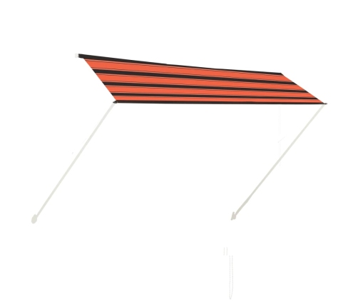 Toldo retráctil naranja y marrón 300x150 cm