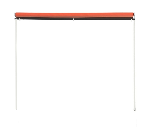 Toldo retráctil naranja y marrón 300x150 cm