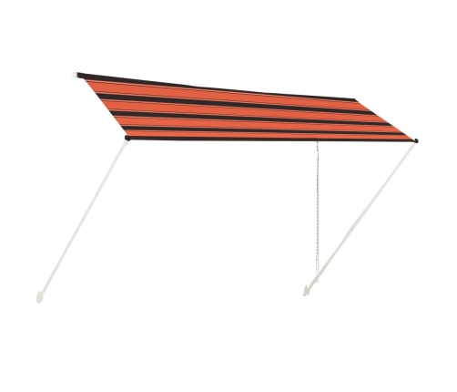 Toldo retráctil naranja y marrón 400x150 cm