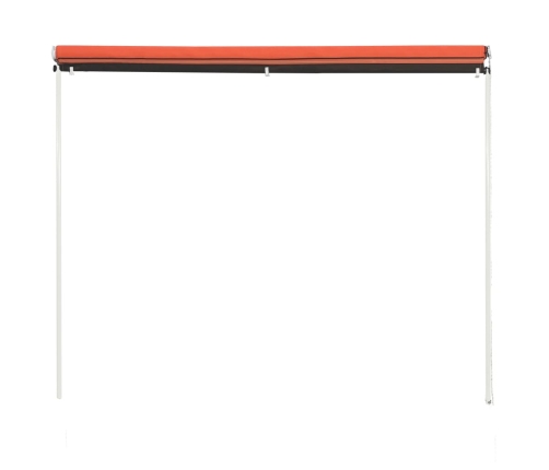 Toldo retráctil naranja y marrón 400x150 cm