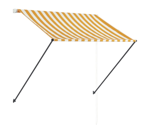 Toldo retráctil con LED amarillo y blanco 150x150 cm