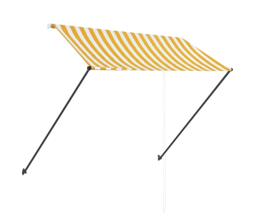 Toldo retráctil con LED amarillo y blanco 250x150 cm