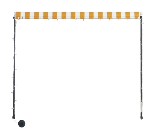 Toldo retráctil con LED amarillo y blanco 250x150 cm