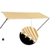 Toldo retráctil con LED amarillo y blanco 300x150 cm